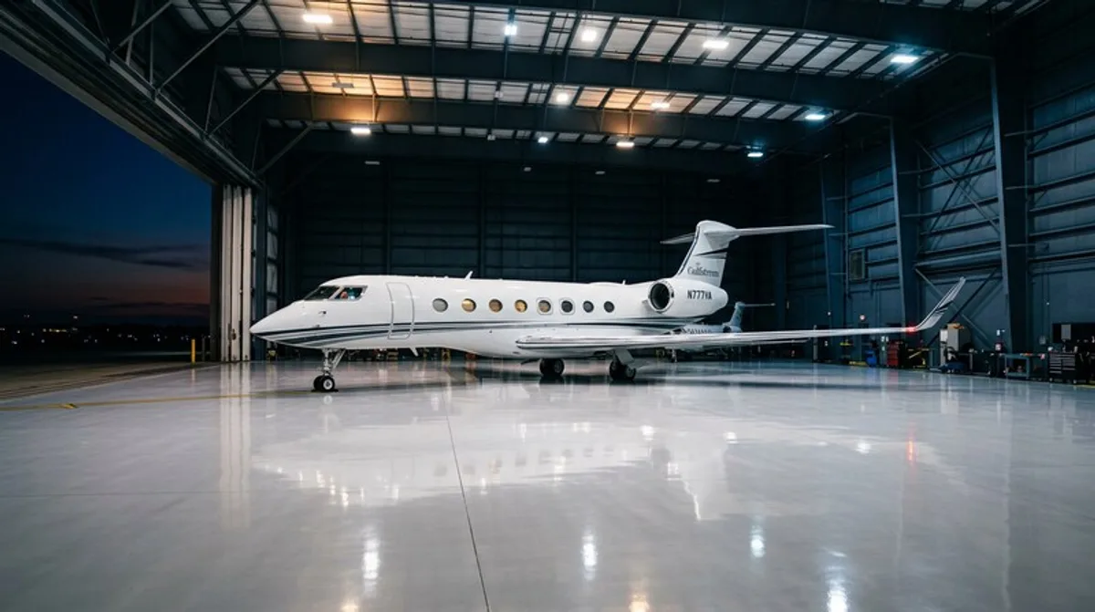 Kim Kardashian Kim Air Gulfstream G650ER im Hangar